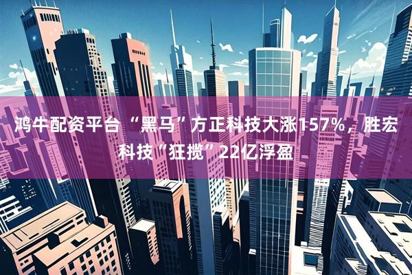 鸿牛配资平台 “黑马”方正科技大涨157%，胜宏科技“狂揽”22亿浮盈