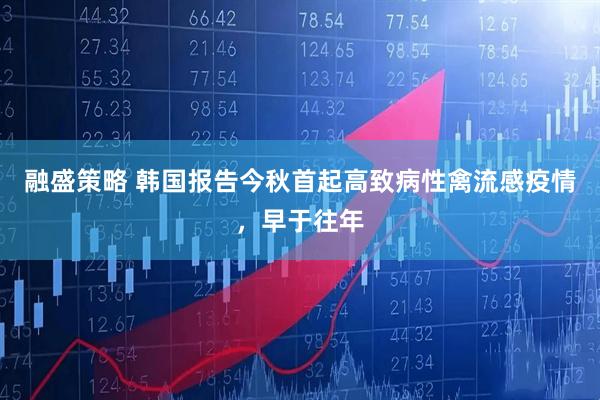 融盛策略 韩国报告今秋首起高致病性禽流感疫情，早于往年