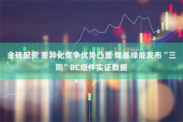 金砖配资 差异化竞争优势凸显 隆基绿能发布“三防”BC组件实证数据