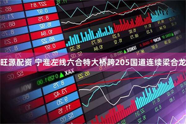旺源配资 宁淮左线六合特大桥跨205国道连续梁合龙